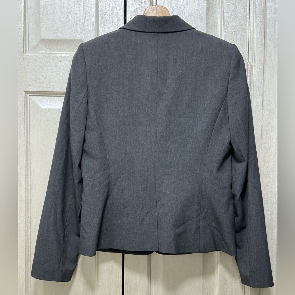 Calvin Klein Women 10P Gray Rayon Blend Blazer Career Office Rayon Blend - Picture 2 of 11